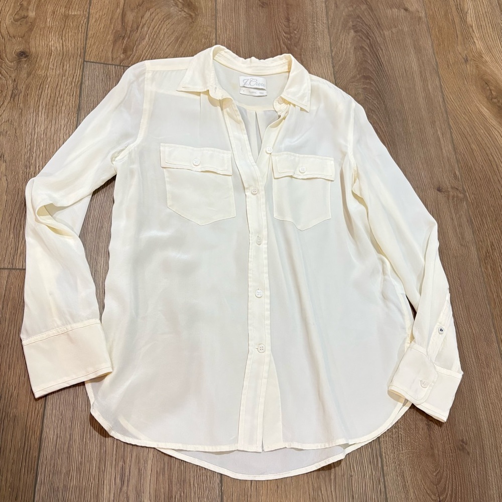 J Crew silk shirt
